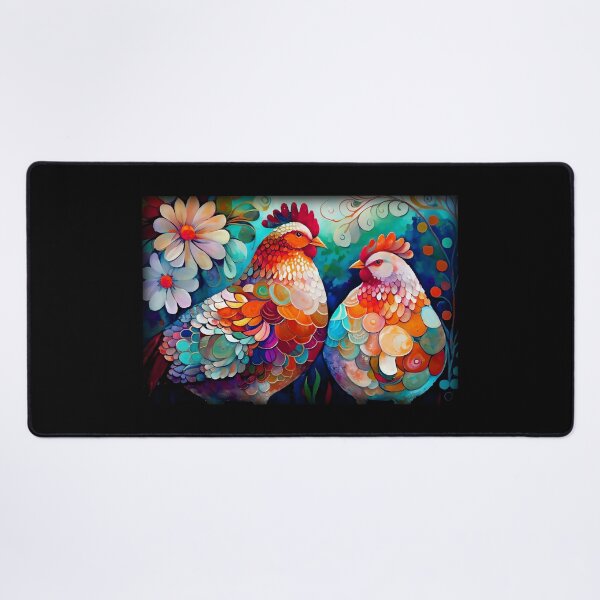 Item preview, Handsome Rooster and Beautiful Hen in their magical garden designed and sold by Orianah.