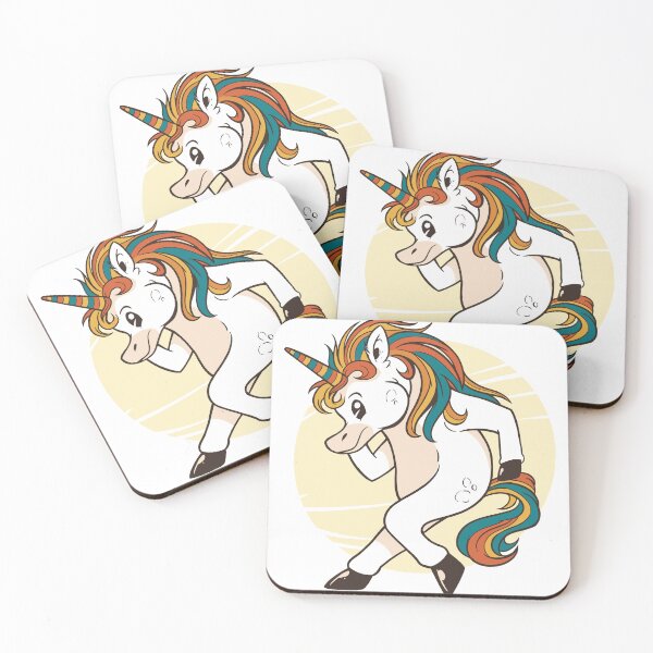 Item preview, Moon Walking Unicorn Yellow Sunset designed and sold by GulQari.