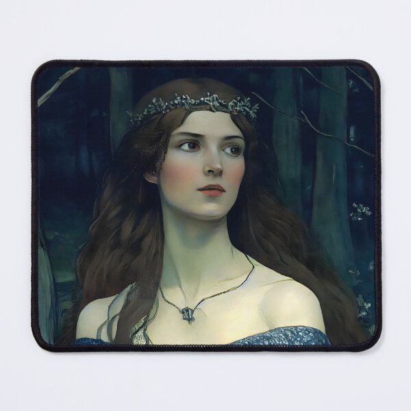 Item preview, Damsel Elaine Touched By Love Pre Raphaelite Inspired Medieval Maiden  designed and sold by CGSGraphics.