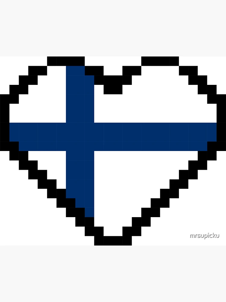 ミトンの絵 Finland Pixel Art Finland Map 8 Bit Stock Vector (Royalty Free