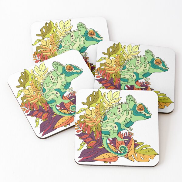 Item preview, Chameleon in tropical leaves  designed and sold by Mashusha-art.