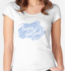 "Lupin Smiled" Sticker Women's Fitted Scoop T-Shirt