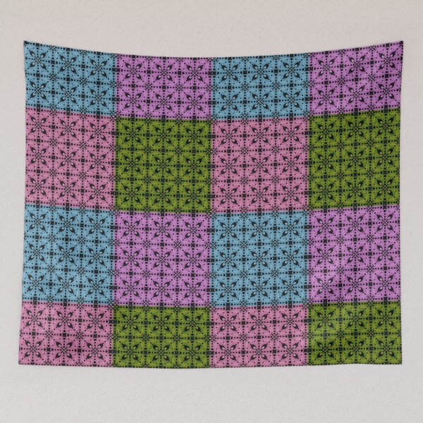 Item preview, Colorful Retro Cute Floral patchwork designed and sold by Artistestella.