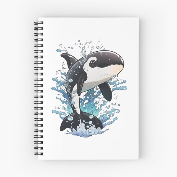 Item preview, Adorable Orca Sticker: Cartoon Style Leaping Whale designed and sold by DaydreamDepot.