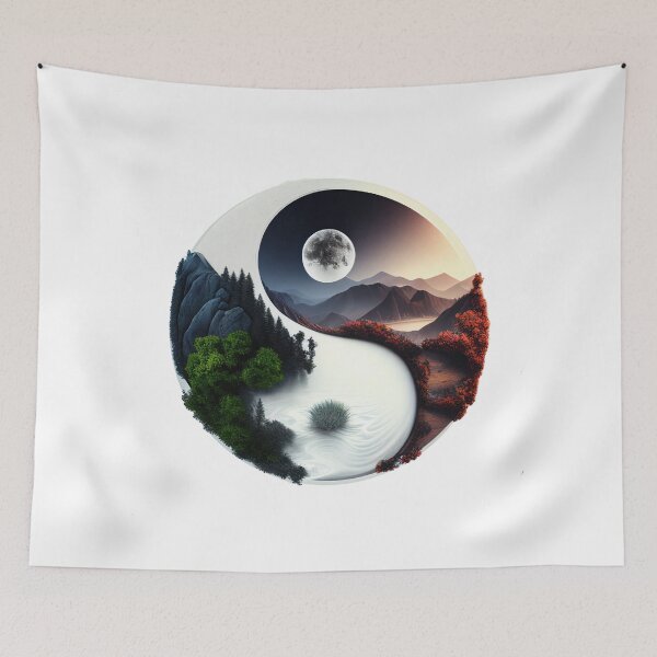 Item preview, Arte abstracto de la acuarela de Yin Yang, impresiones espirituales orientales de YinYang designed and sold by SharpDream.