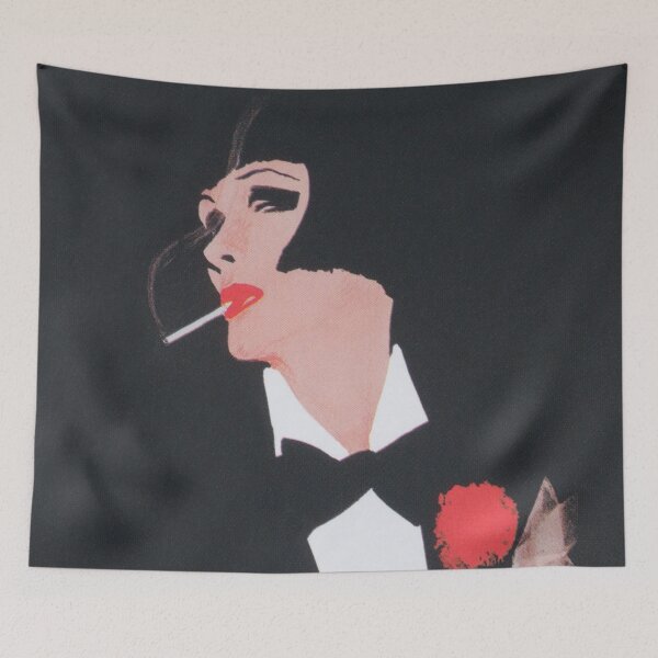 Artikelvorschau, Weinlese-Mode-Plakat des Modells einen Smoking tragend entworfen und verkauft von vintagevivian.