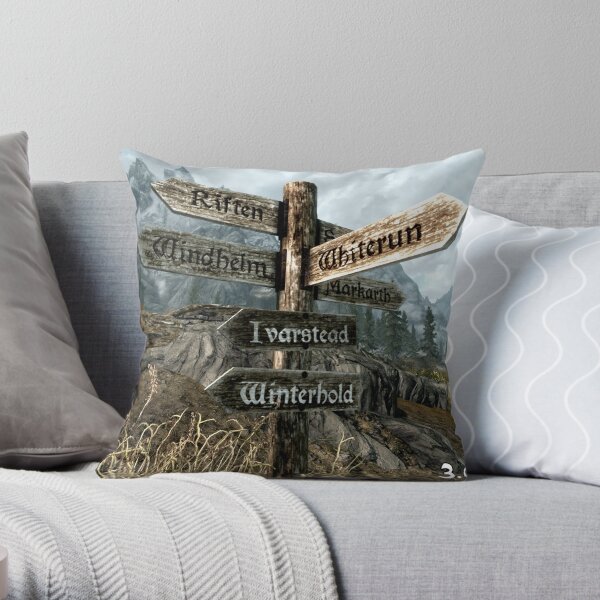 Pin Badge Free Skyrim Hold Emblems Pillow Cover Pillow Protector 40cm & 45cm 