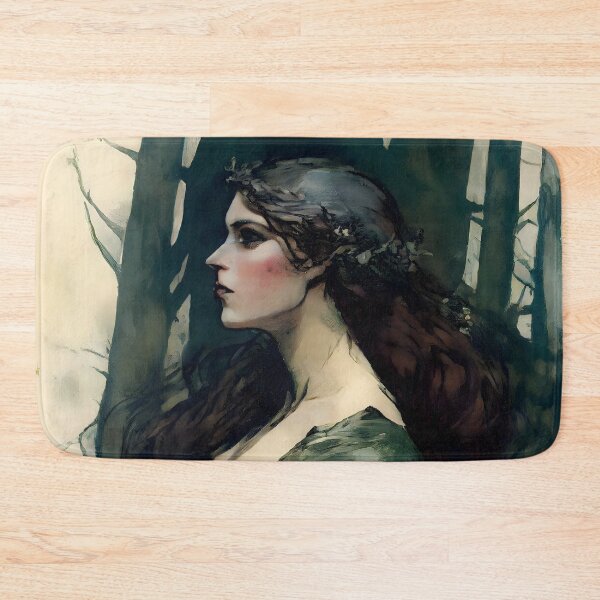 Item preview, Damsel Joan Touched By the Wild Pre Raphaelite Inspired Medieval Maiden  designed and sold by CGSGraphics.