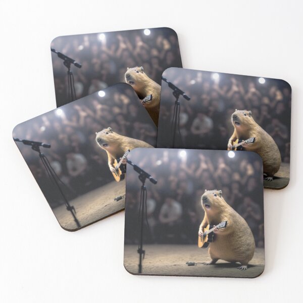 Item preview, Capybara Playing Guitar designed and sold by Mino Shop.