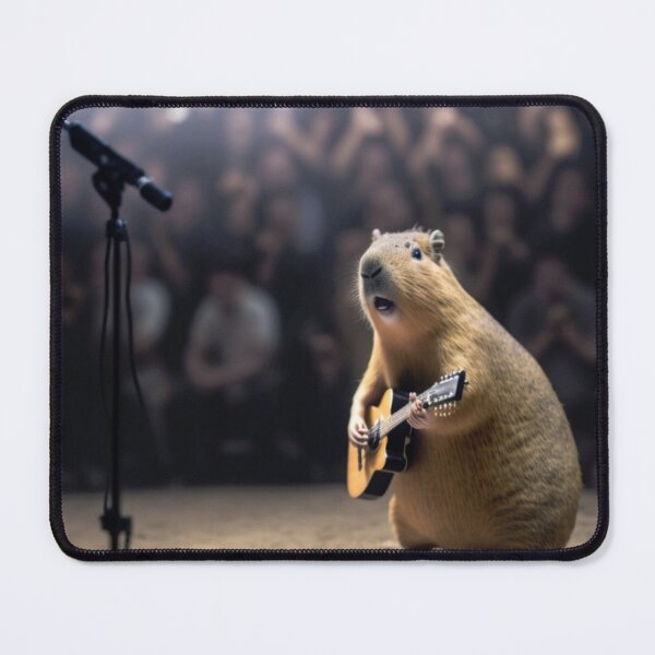 Item preview, Capybara Playing Guitar designed and sold by Mino Shop.