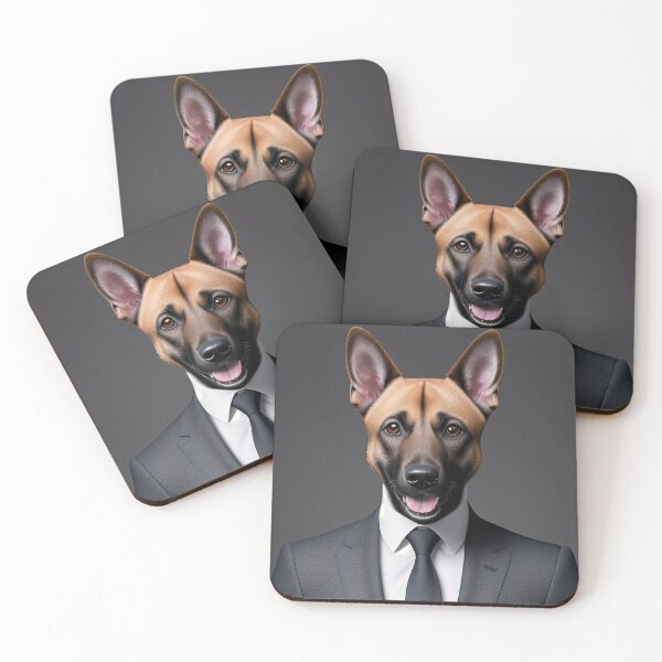 Aperçu de l'œuvre Portrait of a dog in a Suit - Belgian Shepherd Malinois créée et vendue par Damitan.
