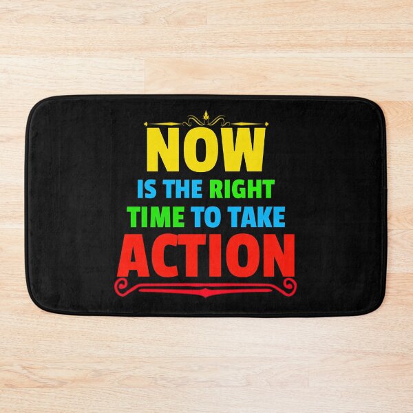 Item preview, Now Is The Time To Take Action - Motivational quote  designed and sold by Pebasfa.