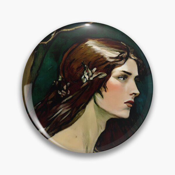Item preview, Damsel Anna Touched By the Hunt Pre Raphaelite Inspired Medieval Maiden  designed and sold by CGSGraphics.