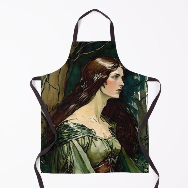 Item preview, Damsel Anna Touched By the Hunt Pre Raphaelite Inspired Medieval Maiden  designed and sold by CGSGraphics.