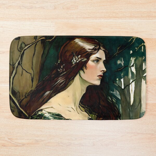 Item preview, Damsel Anna Touched By the Hunt Pre Raphaelite Inspired Medieval Maiden  designed and sold by CGSGraphics.