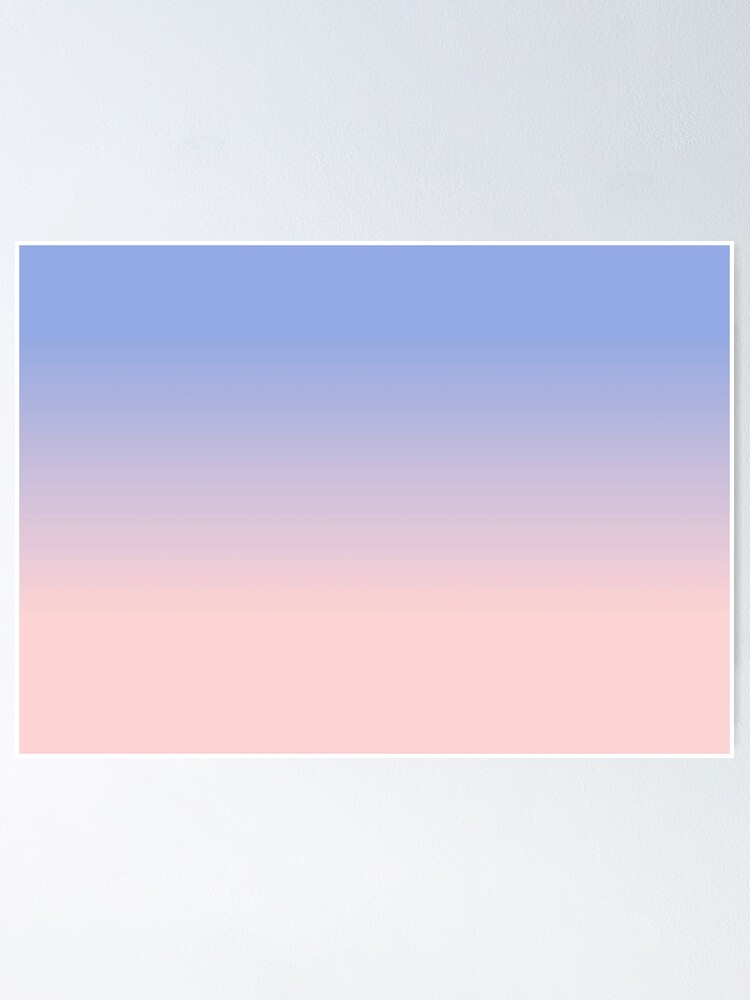 Pink Blue Ombre Poster By Andydalk24 Redbubble