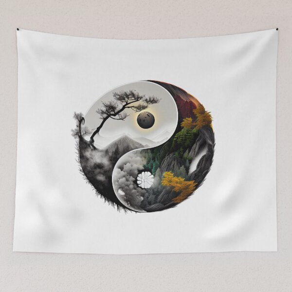 Item preview, Arte abstracto de la acuarela de Yin Yang, impresiones espirituales orientales de YinYang designed and sold by SharpDream.