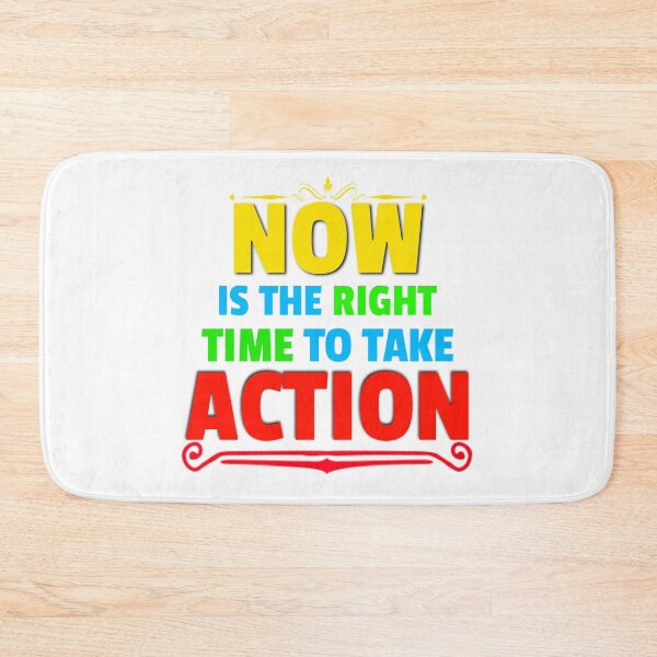 Item preview, Now Is The Time To Take Action - Motivational quote  designed and sold by Pebasfa.
