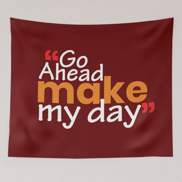 Item preview, Go Ahead make my day Typographic design for t-shirt, sticker designed and sold by ZengoClub.