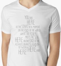 "You are Here" Come From Away Print Men's V-Neck T-Shirt