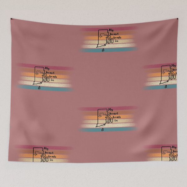 Item preview, My heart beats in Rhode Island designed and sold by HooYooTeeTees.