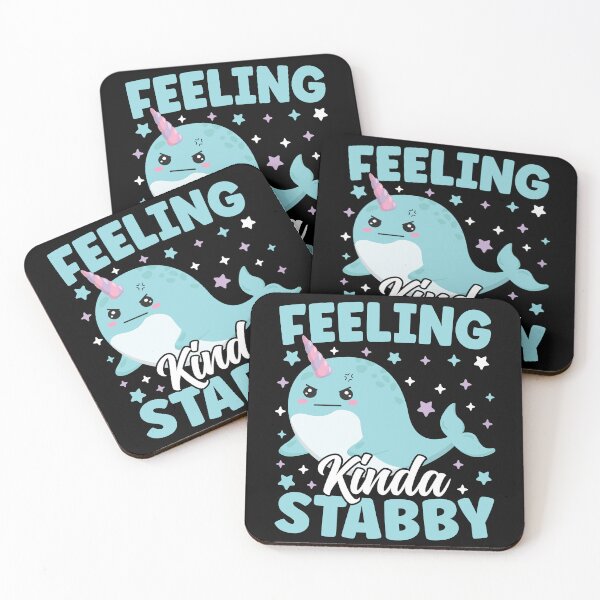 Item preview, Cute Narwhal Feeling Kinda Stabby Funny Sarcastic Humor designed and sold by MintedFresh.