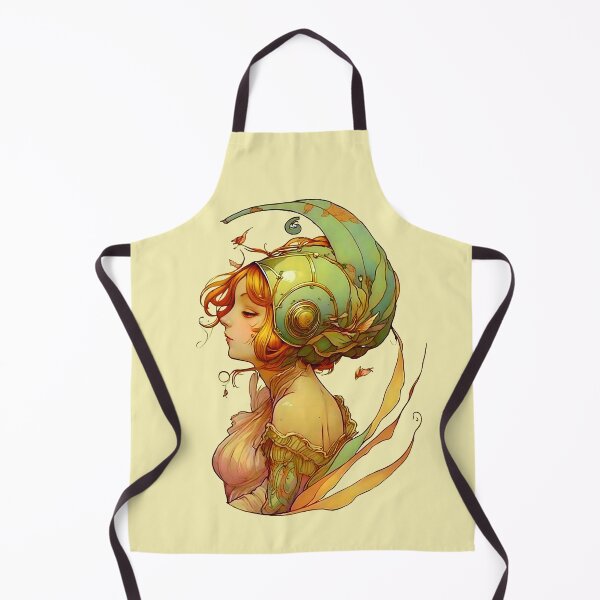 Item preview, Garden Girl With A Snail Inspired Fantasy Headwear Art Nouveau Illustration designed and sold by entwithanaxe.