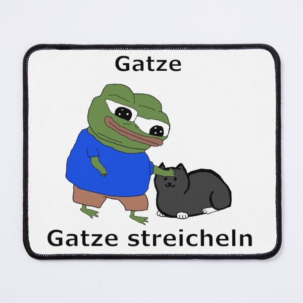 Item preview, Gatze streicheln or pepe pets cat meme (with text) designed and sold by Pivial.