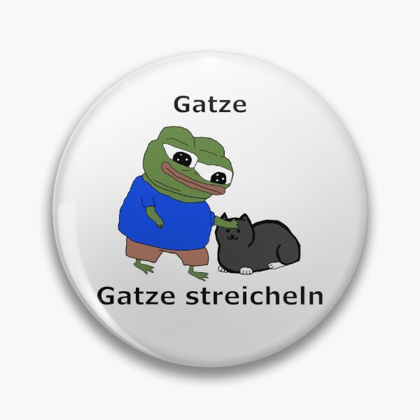 Item preview, Gatze streicheln or pepe pets cat meme (with text) designed and sold by Pivial.