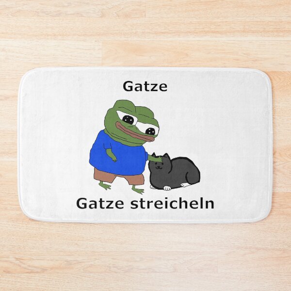 Item preview, Gatze streicheln or pepe pets cat meme (with text) designed and sold by Pivial.