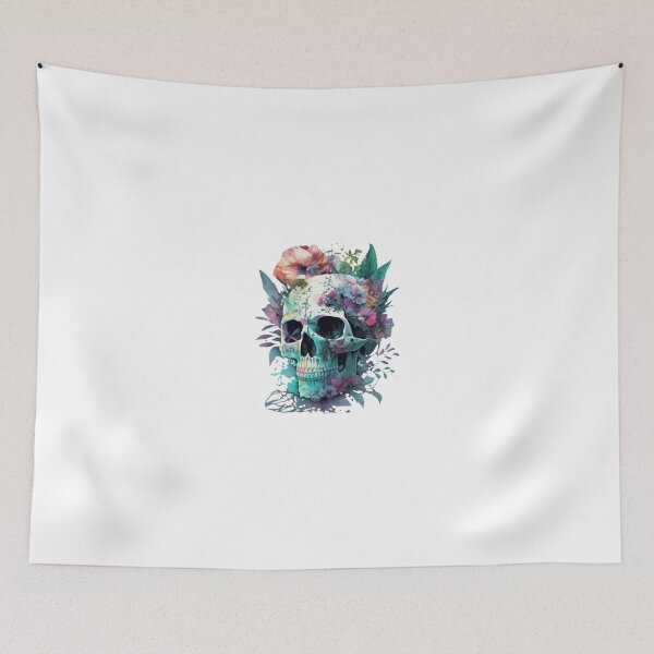 Item preview, Skull With Flowers designed and sold by Bo-Bros-Tees.