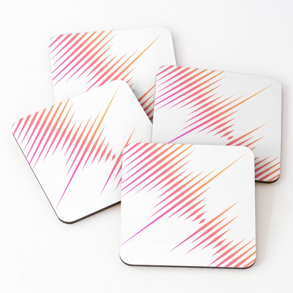 Item preview, Pink and Orange Soundwaves - White designed and sold by Timeknights.
