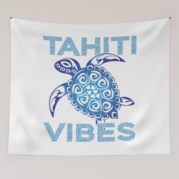Item preview, Polynesian Blue Tribal Sea Turtle Tahiti Vibes Vacation designed and sold by MintedFresh.