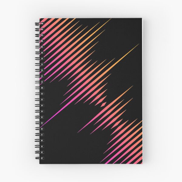 Item preview, Pink and Orange Soundwaves - Black designed and sold by Timeknights.