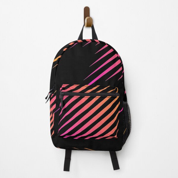 Item preview, Pink and Orange Soundwaves - Black designed and sold by Timeknights.