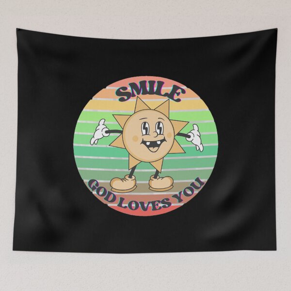 Item preview, Retro Smile God Loves You designed and sold by BeansHotTees.