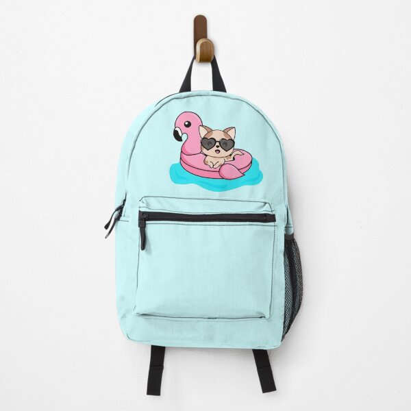 Item preview, Beach Dog on Flamingo Float designed and sold by JillyBDesigns.