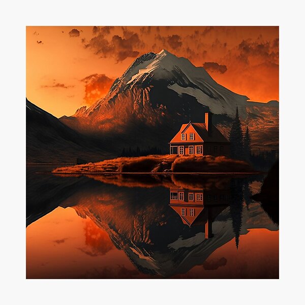 Item preview, House on the River Wall Art #14 designed and sold by AIEverything.