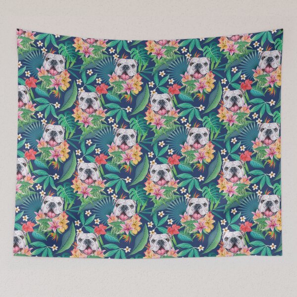 Item preview, Tropical White English British Bulldog 12 designed and sold by lulupetart.
