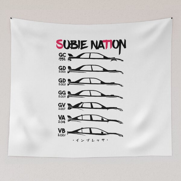 Item preview, Subie Nation (ฺBlack) designed and sold by pjrstudio.