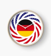German American Multinational Patriot Flag Series Clock