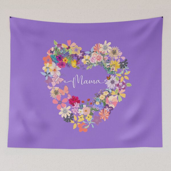 Item preview, Mama Floral Heart designed and sold by ZingAndPep.