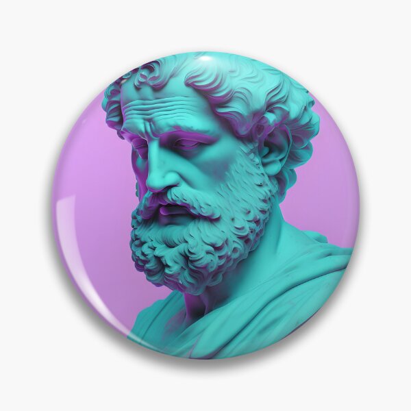 Item preview, Aristotle statue vaporwave designed and sold by CustomPrintHub.
