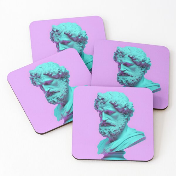 Item preview, Aristotle statue vaporwave designed and sold by CustomPrintHub.