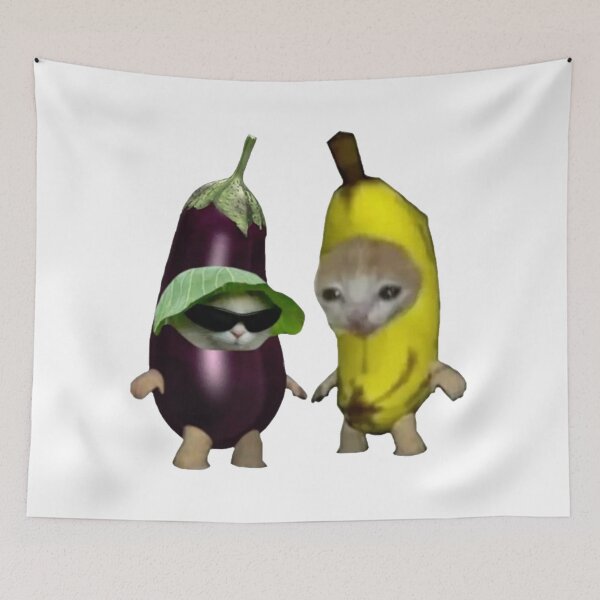 Item preview, Gato Banana And Gato Eggplant designed and sold by Mino Shop.