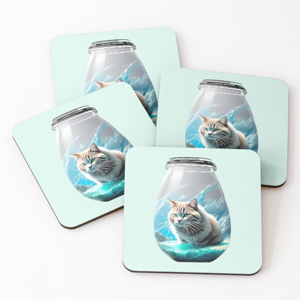 Item preview, Serene Ice Lake and a Beautiful Persian Cat designed and sold by Pawsitive Palette.