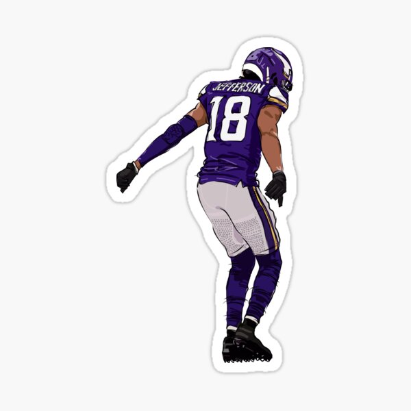 Justin Jefferson Graphic Toon Minnesota Vikings Football Griddy