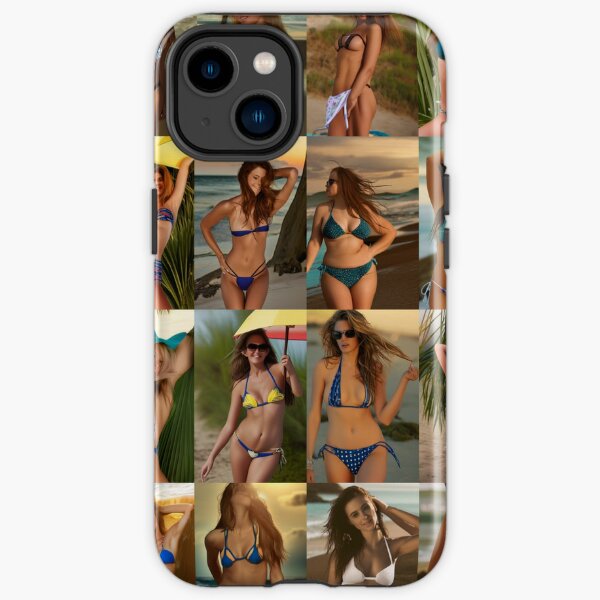 Bather on the beach in a bikini iPhone Tough Case