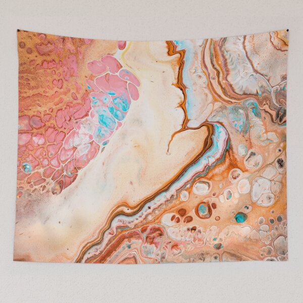 Item preview, Caramel Swirls 3  - Original Fluid Acrylic Abstract Painting designed and sold by lumino-one.