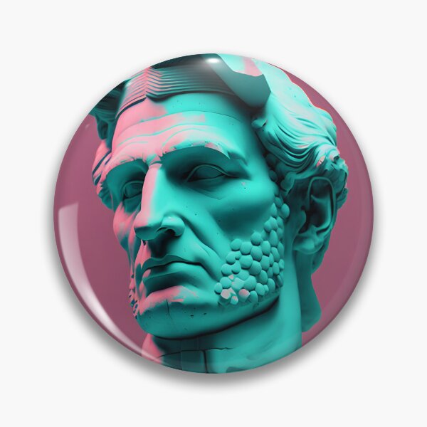 Item preview, Abraham Lincoln statue vaporwave designed and sold by CustomPrintHub.